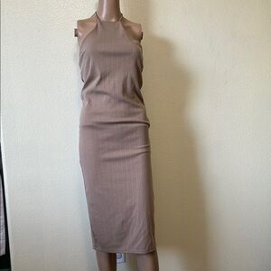 Forever 21- Elegant Tan Sleeveless Dress